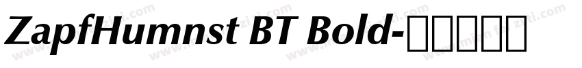 ZapfHumnst BT Bold字体转换